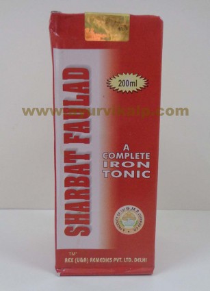 Rex Remedies, SHARBAT FAULAD, 200ml, A Complete Iron Tonic